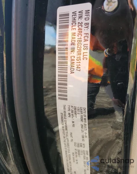 2024 Chrysler Pacifica Touring L from USA, damaged, VIN 2C4RC1BG2RR151147